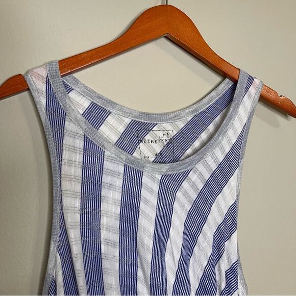 NEW Free People Striped Topsy Turny Tank in White Combo M - Picture 3 of 10